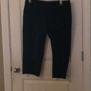 Black rayon and spandex Capri style pants